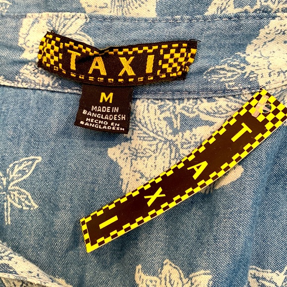 Taxi Floral Print Button Front Chambray Shirt - Picture 3 of 8